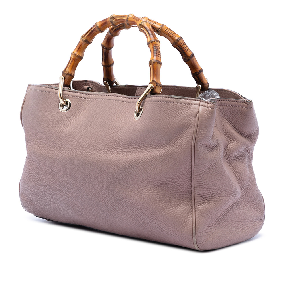 Pre-Loved Gucci Medium Calfskin Bamboo Shopper Satchel - Picture 2 of 7